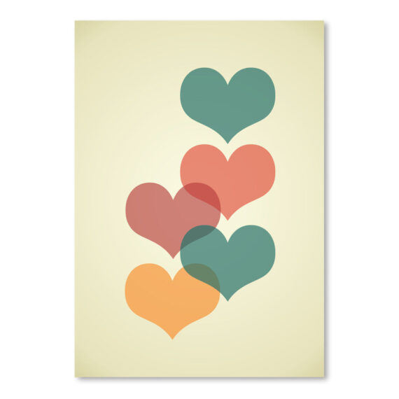 Mid Century Modern Hearts by Blursbyai