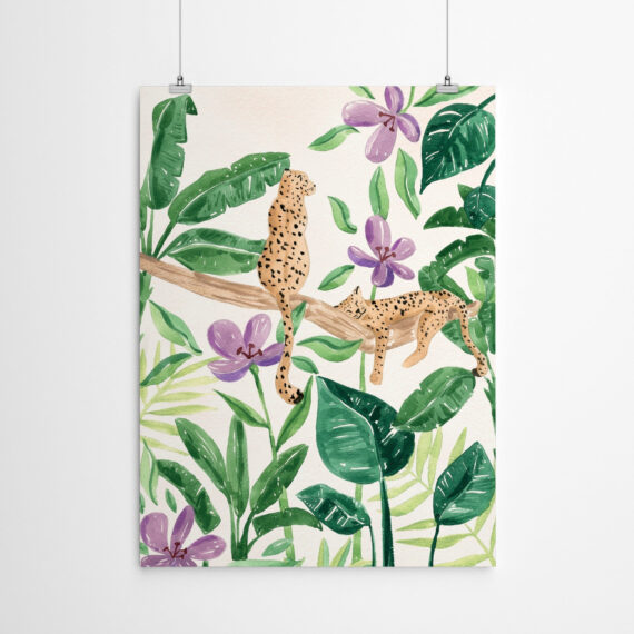 Jungle Leopards by Sabina Fenn - Canvas/Poster Wall Art Decor