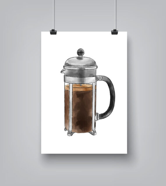 French Press by Elyse Burns - Poster