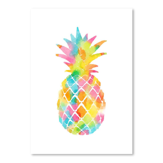 Fruit Pineapple Watercolor by Lisa Nohren