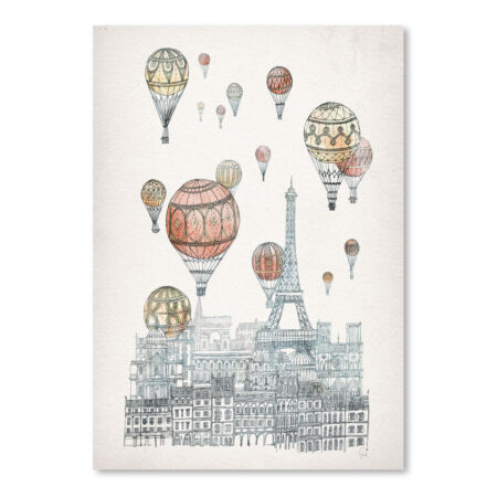 Voyages Over Paris by David Fleck Canvas/Poster Wall Art Decor
