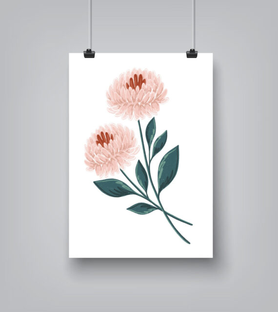 Chrysanthemums by Elyse Burns - Poster