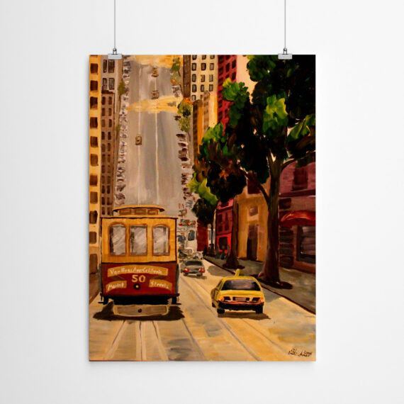 San Francisco Van Ness Cable Carbig by M Bleichner - Canvas/Poster Wall Art Decor