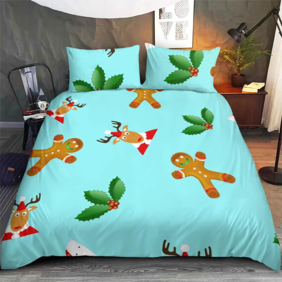 Merry Christmas And Lovely Gifts And Cakes Bedding Set