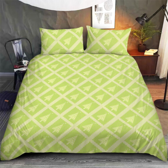 Christmas Tree Checkered Pattern Christmas Season Bedding Set