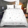 Merry Christmas Decorative Pattern On A White Background Bedding Set