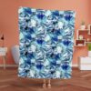 Amazing Bright White Blue Feathers Fleece Blanket