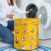 Dominant Yellow Funny Face Laundry Basket
