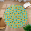 Super Cute Tropical Palm Leaf Banana Round Carpet