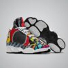 Graffitti Vector Pattern Basketball White Sole Shoes