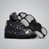 Space Planets Comets Basketball Black Sole Shoes