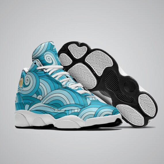 Ocean Wave Tide Basketball White Sole Shoes