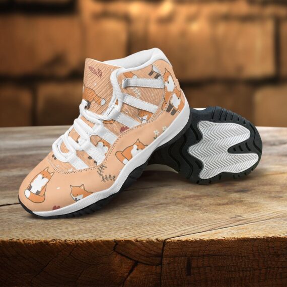 Orange Cartoon Fox Illustration Basketball J11 Shoes