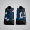 Shark Patterns Basketball Black Sole Shoes