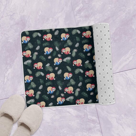 Cute Baby Sloths Sleeping Bath Mat