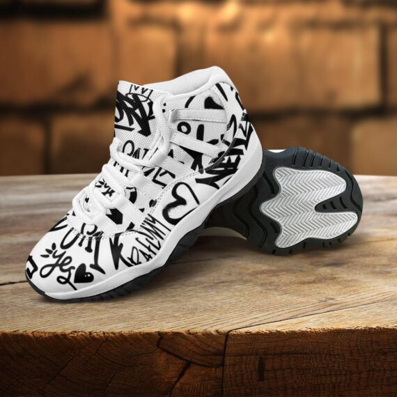 Slogans graffiti background Basketball J11 Shoes