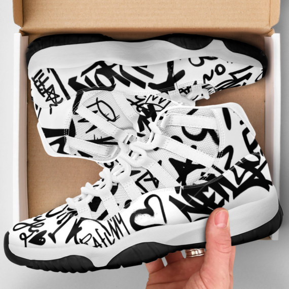 Slogans graffiti background Basketball J11 Shoes