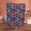 Abstract Seamless Fashion Print Repeated Graffiti Fleece Blanket