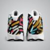 Wavy graffiti pattern Basketball White Sole Shoes