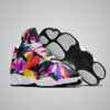 Graffiti bright psychedelic Basketball White Sole Shoes