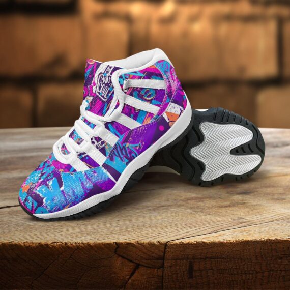 Grunge with curved lines Basketball J11 Shoes