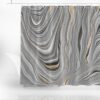 Abstract Agate Background Grey Stone Texture Shower Curtain