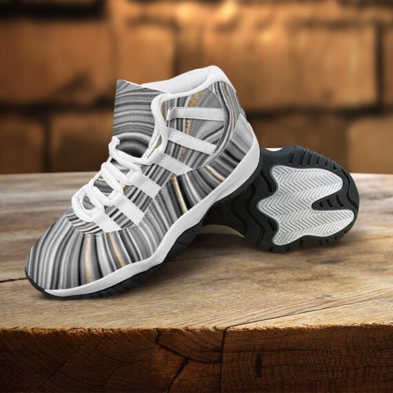 Abstract agate background grey stone texture Basketball J11 Shoes