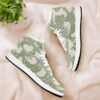 Elegant White Cats On Delicate Green Basketball J11 Shoes