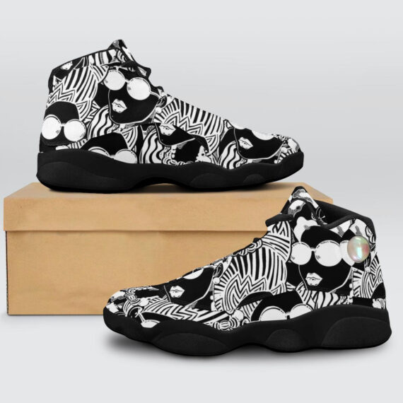 Traditional African Women Basketball Black Sole Shoes