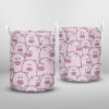 Cute Animal With Pig Pink Color Illustration Laundry Basket