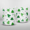 Pine Tree, The Typical Symbol Of Christmas Colors, Stands Out On A White Background Laundry Basket