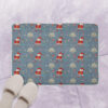 Super Cute Christmas Tree And Santa Claus Bath Mat