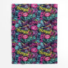 Abstract Seamless Fashion Print Repeated Graffiti Fleece Blanket