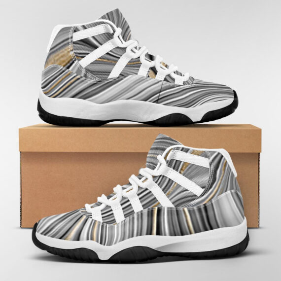 Abstract agate background grey stone texture Basketball J11 Shoes