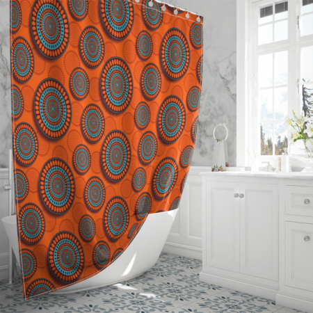 African Seamless Pattern Picture Shower Curtain