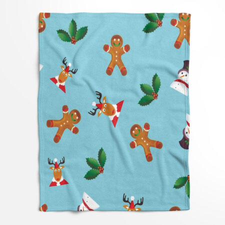 Merry Christmas And Lovely Gifts And Cakes Fleece Blanket
