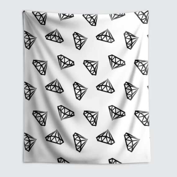 Sprayed Diamond Symbol Vector Tapestry