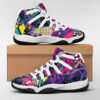 Abstract bright graffiti pattern bricks paint Basketball J11 Shoes