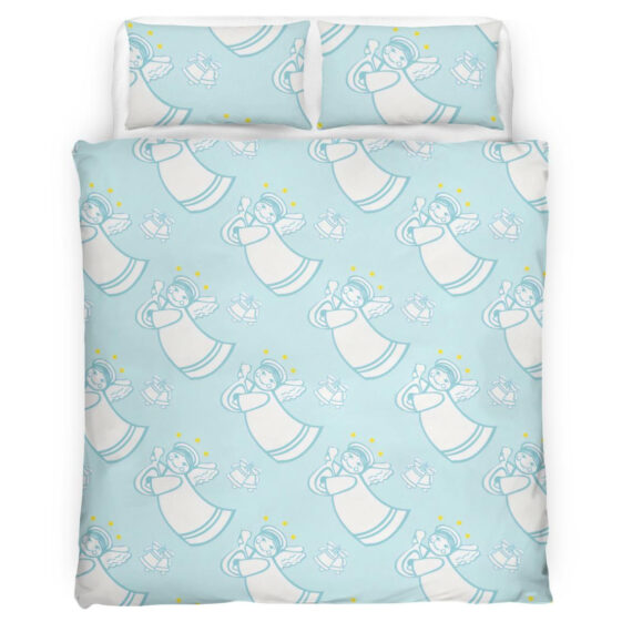 Christmas Eve With Lovely Angels Bedding Set