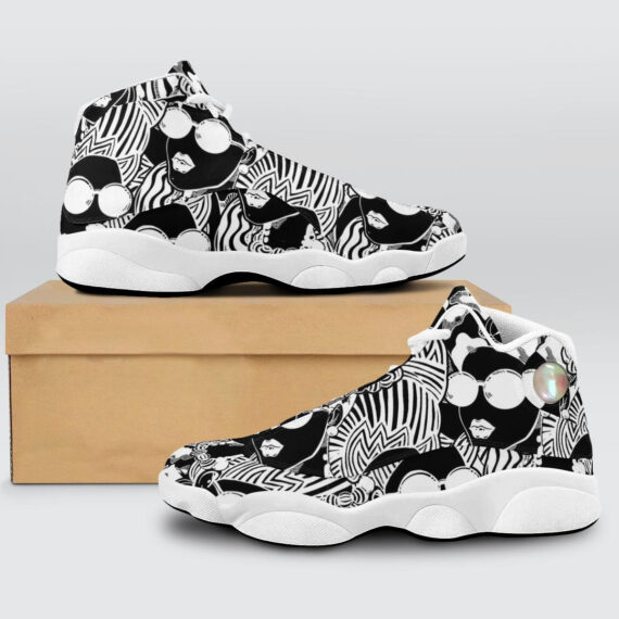 Traditional African Women Basketball White Sole Shoes