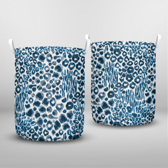 Animal Leopard Pattern Watercolour Painting Background Laundry Basket