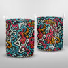 Graffiti Curves Seamless Pattern Grunge Effect Laundry Basket