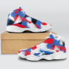 Bold Plaid Pattern Basketball White Sole Shoes