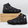 Space Planets Comets Basketball Black Sole Shoes