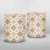 Brown Color Paw Print Seamless Pattern Laundry Basket