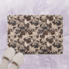 Portrait Of Cute Saggy-Faced Pug Dogs Bath Mat