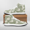 Elegant White Cats On Delicate Green Basketball J11 Shoes