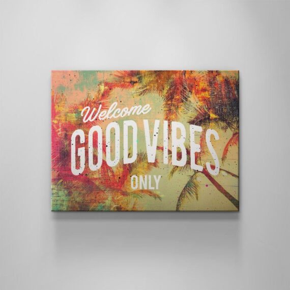 Good Vibes Canvas Wall Art Decor