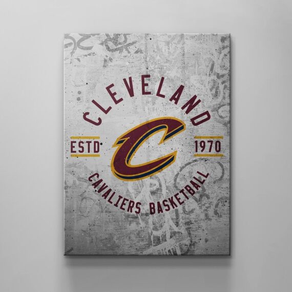 Cleveland Cavaliers Badge Canvas Wall Art Decor