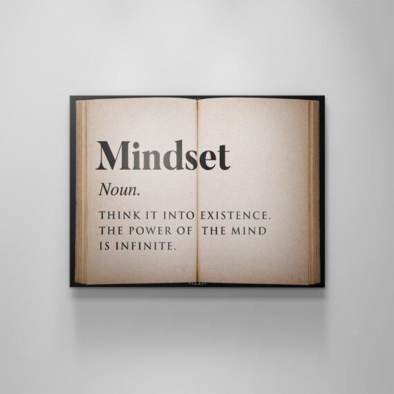 Mindset - Open Book Canvas Wall Art Decor